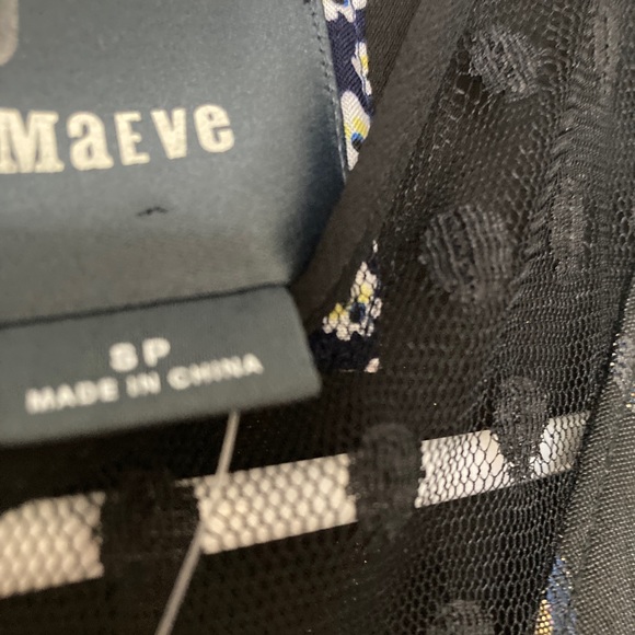 NWT Maeve anthropologie petite xs black motif circles sleeveless dress. - Picture 6 of 13